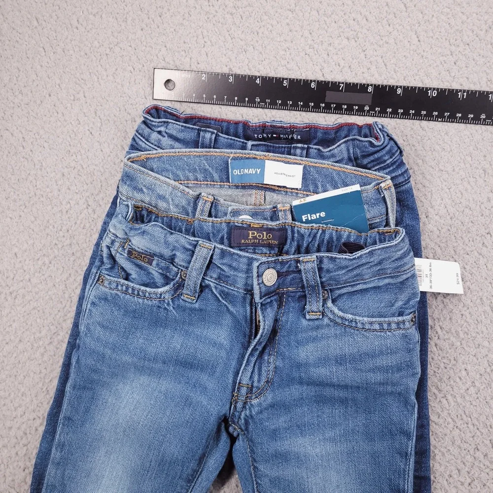 OLD NAVY Polo Tommy Hilfiger Jeans Girls 3T Bundle (3) Skinny Boy Friend Flare